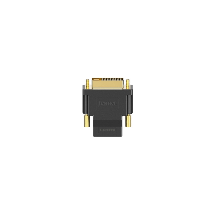 Hama Adapter DVI-D-HDMI Hane-Hona Guld Svart ryhmässä KODINELEKTRONIIKKA / Kaapelit & Sovittimet / HDMI / Sovittimet @ TP E-commerce Nordic AB (C99566)