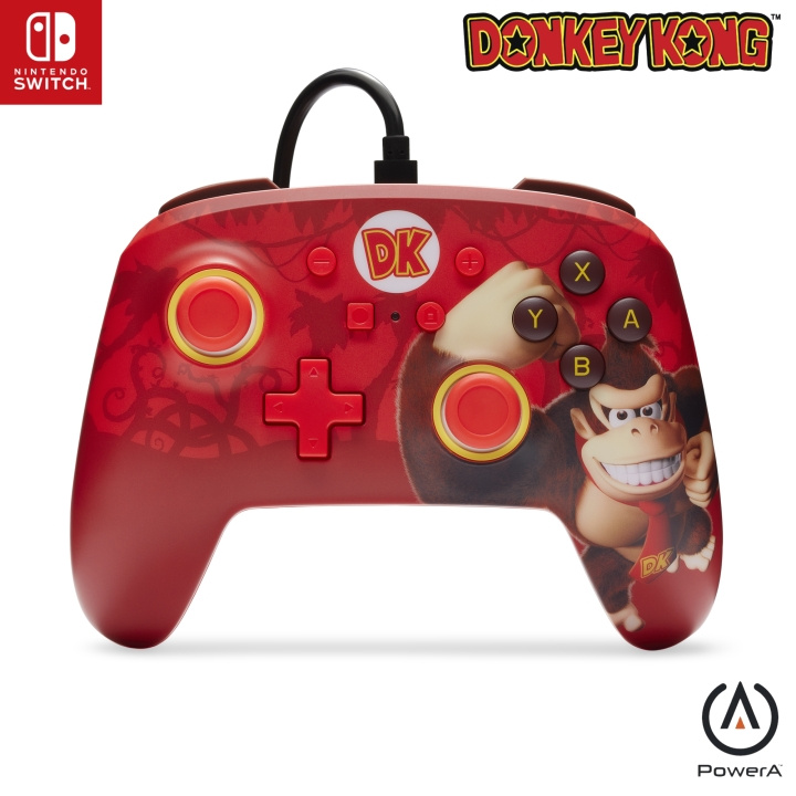 PowerA Parannettu langallinen ohjain - Donkey Kong Flex (Nintendo Switch) ryhmässä KODINELEKTRONIIKKA / Pelikonsolit & Tarvikkeet / Nintendo Switch / Tarvikkeet @ TP E-commerce Nordic AB (D02260)