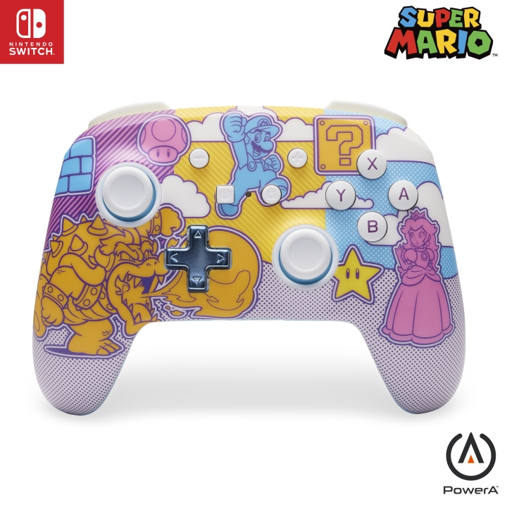 PowerA Parannettu langaton ohjain - Mushroom Kingdom Pop Art (Nintendo Switch) ryhmässä KODINELEKTRONIIKKA / Pelikonsolit & Tarvikkeet / Nintendo Switch / Tarvikkeet @ TP E-commerce Nordic AB (D02262)