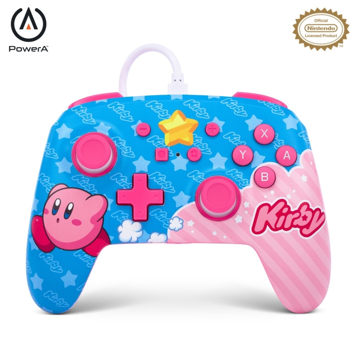 PowerA NSW ENH langallinen ohjain - Kirby / Nintendo Switch ryhmässä KODINELEKTRONIIKKA / Pelikonsolit & Tarvikkeet / Nintendo Switch / Tarvikkeet @ TP E-commerce Nordic AB (D02327)