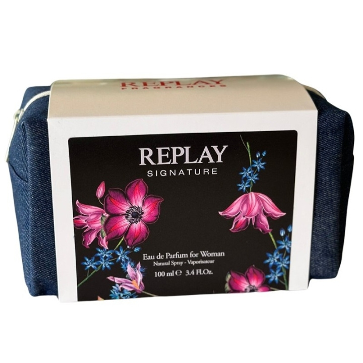 Replay Giftset Replay Signature Woman Edp 100ml + Pochette ryhmässä KAUNEUS JA TERVEYS / Lahjapakkaukset / Naisten lahjapakkaukset @ TP E-commerce Nordic AB (D03065)