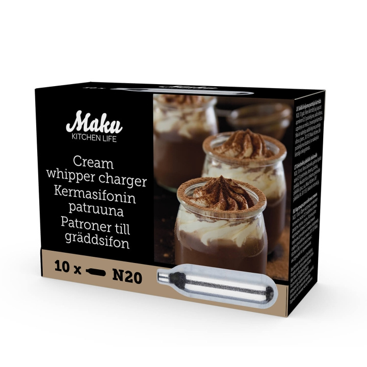 Maku Patruuna Kerma Whipper N20 10 kpl ryhmässä KOTI, TALOUS JA PUUTARHA / Keittiövälineet / Muut keittivälineet @ TP E-commerce Nordic AB (D05397)