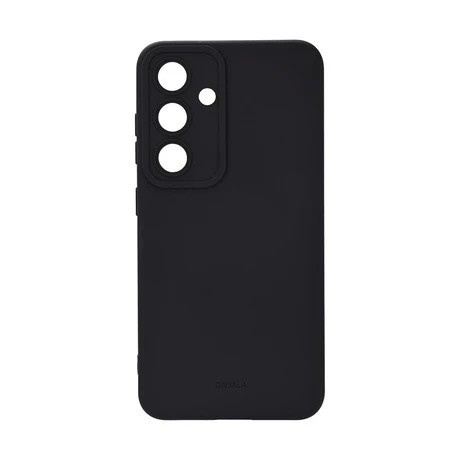 Onsala Back Silicone Touch Recycled Samsung S25 5G Black ryhmässä ÄLYPUHELIMET JA TABLETIT / Puhelimen suojakotelo / Samsung @ TP E-commerce Nordic AB (D05454)