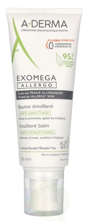 A-Derma Exomega Allergo Emollient Balm 200 ml ryhmässä KAUNEUS JA TERVEYS / Ihonhoito / Kasvot / Päivävoide @ TP E-commerce Nordic AB (D05679)