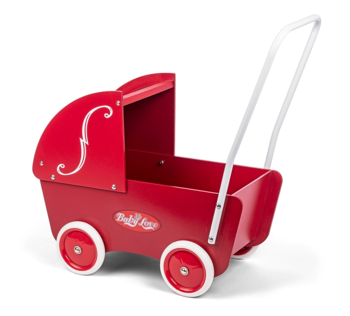 My Baby Punainen nuken puuvaunu (61302) ryhmässä LELUT, TUOTTEET LAPSILLE JA VAUVOILLE / Leikkikalut, Askartelu &Pelit / Nuket & Tarvikkeet @ TP E-commerce Nordic AB (D06514)