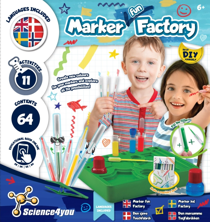 Science4you Marker Factory Tuoksuton (40326) ryhmässä LELUT, TUOTTEET LAPSILLE JA VAUVOILLE / Leikkikalut, Askartelu &Pelit / Kokeilu ja tee-se-itse @ TP E-commerce Nordic AB (D06535)
