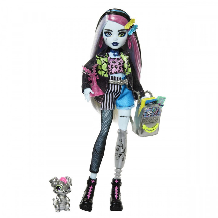 Monster High - Ydinnukke lemmikin kanssa - Frankie (HXH73) ryhmässä LELUT, TUOTTEET LAPSILLE JA VAUVOILLE / Leikkikalut, Askartelu &Pelit / Nuket & Tarvikkeet @ TP E-commerce Nordic AB (D07136)