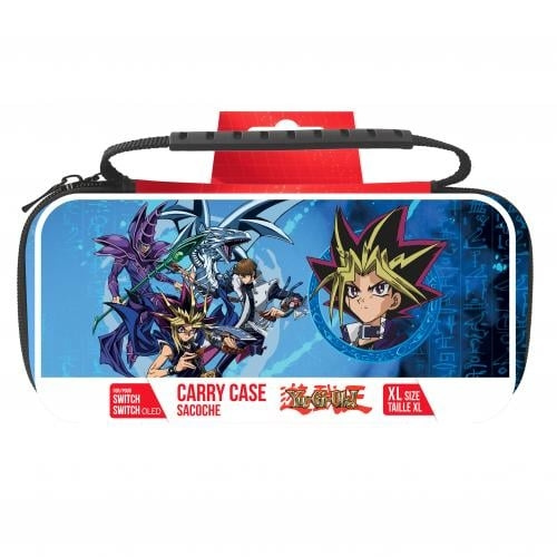 Trade Invaders Yu-Gi-Oh! - XL-kotelo Switchille ja Switch Oledille - sininen - Ryhmä ryhmässä KODINELEKTRONIIKKA / Pelikonsolit & Tarvikkeet / Nintendo Switch / Tarvikkeet @ TP E-commerce Nordic AB (D07260)
