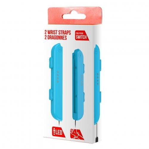 Trade Invaders Pari Joy-Con-käden rannehihnoja Sininen ryhmässä KODINELEKTRONIIKKA / Pelikonsolit & Tarvikkeet / Nintendo Switch / Tarvikkeet @ TP E-commerce Nordic AB (D07497)