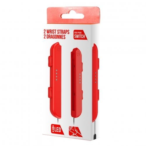 Trade Invaders Pari Joy-Con-käden rannehihnoja, punainen ryhmässä KODINELEKTRONIIKKA / Pelikonsolit & Tarvikkeet / Nintendo Switch / Tarvikkeet @ TP E-commerce Nordic AB (D07498)