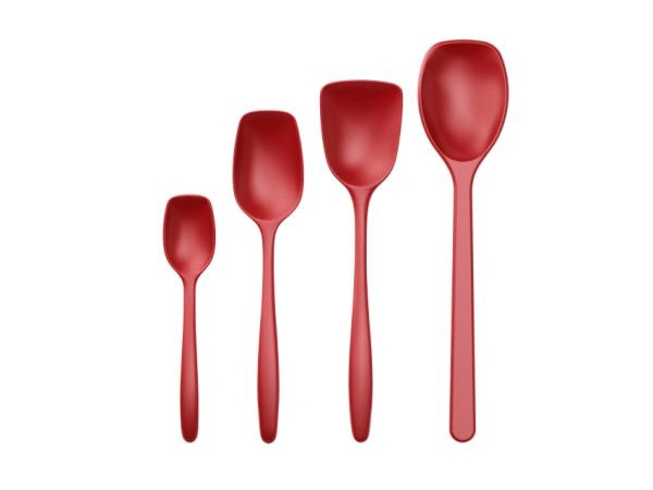 Rosti UUTUUS Classic keittiölusikat, 4 kpl - Punainen ryhmässä KOTI, TALOUS JA PUUTARHA / Keittiövälineet / Muut keittivälineet @ TP E-commerce Nordic AB (D07659)