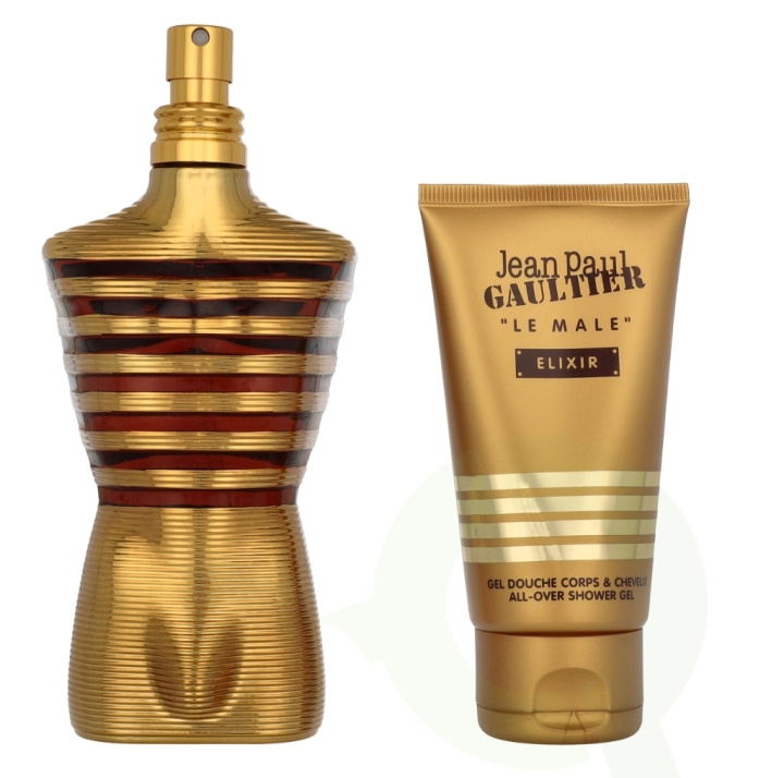 Jean Paul Gaultier Le Male Elixir Giftset 200 ml Edp Spray 125ml/Shower Gel 75ml ryhmässä KAUNEUS JA TERVEYS / Tuoksut & Parfyymit / Parfyymit / Miesten Tuoksut @ TP E-commerce Nordic AB (D08054)