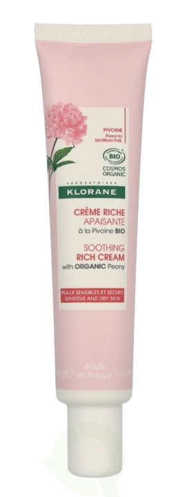 Klorane Soothing Rich Cream With Organic Peony 40 ml ryhmässä KAUNEUS JA TERVEYS / Ihonhoito / Kasvot / Päivävoide @ TP E-commerce Nordic AB (D08162)
