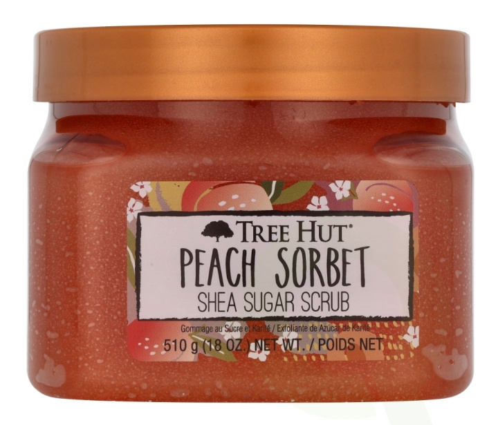 Tree Hut Shea Sugar Scrub 510 g Peach Sorbet ryhmässä KAUNEUS JA TERVEYS / Ihonhoito / Kasvot / Kuorinta @ TP E-commerce Nordic AB (D08357)