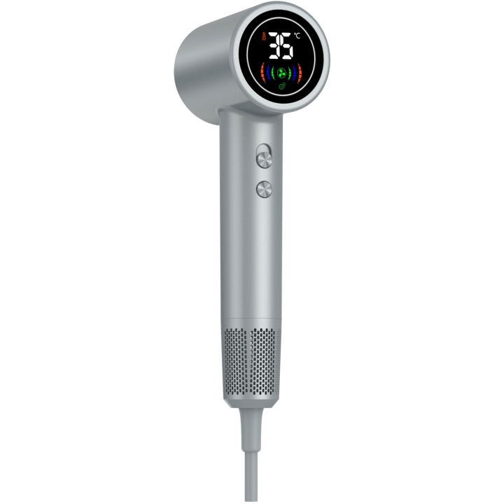 Denver Hairdryer with LED display Silver ryhmässä KAUNEUS JA TERVEYS / Hiukset &Stailaus / Muotoilutyökalut / Hiustenkuivaimet @ TP E-commerce Nordic AB (D09111)