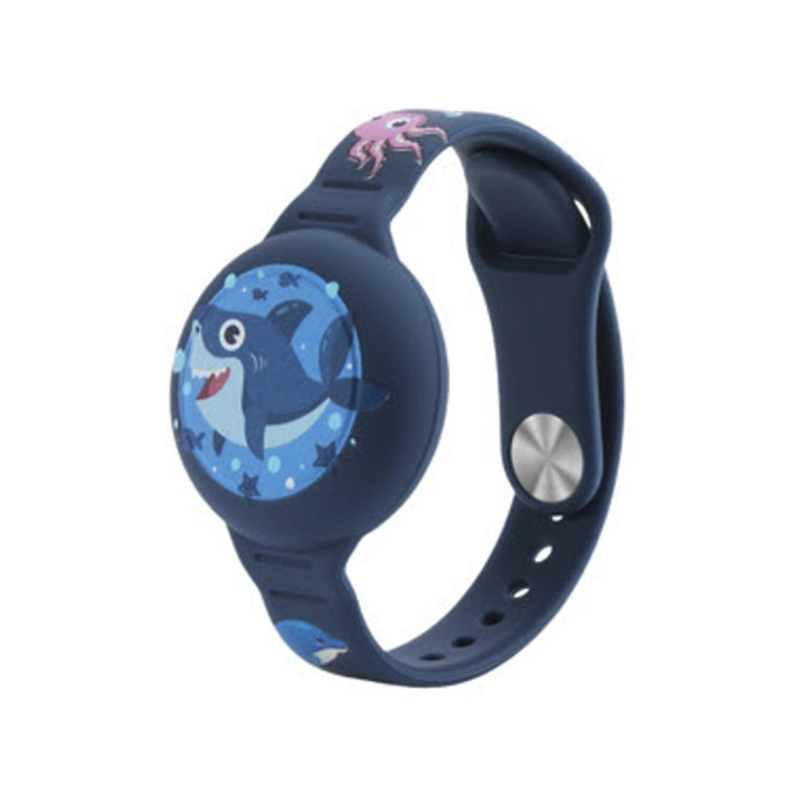 OFKOZ Bracelet for Apple AirTag Kids Waterproof Shark/Blue ryhmässä ÄLYPUHELIMET JA TABLETIT / Muut tarvikkeet / Muut @ TP E-commerce Nordic AB (D09177)