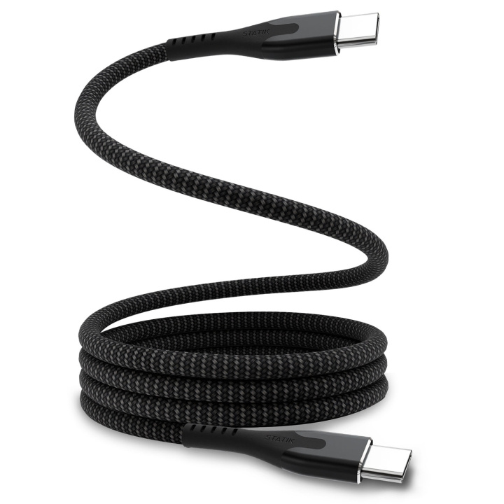 STATIK Magneettikaapeli Magstack Pro USB-C USB-C:hen Musta 1m ryhmässä TIETOKOONET & TARVIKKEET / Kaapelit & Sovittimet / USB / USB-C @ TP E-commerce Nordic AB (D09184)