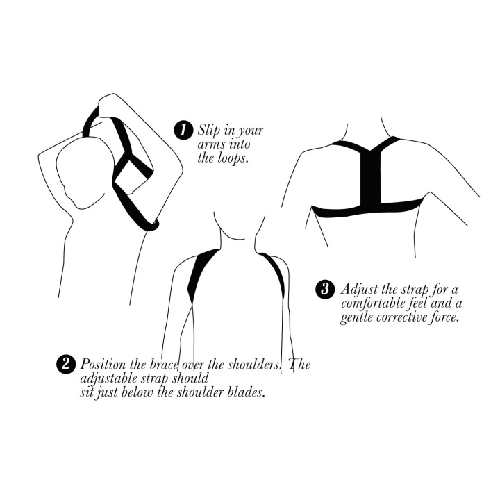 SWEDISH POSTURE Classic M-L White Shoulder Brace ryhmässä KAUNEUS JA TERVEYS / Terveydenhoito / Muut @ TP E-commerce Nordic AB (D09201)
