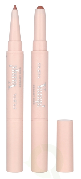 Pupa Milano Pupa Vamp! Creamy Duo Lip Pencil 1 g #001 Fair Nude ryhmässä KAUNEUS JA TERVEYS / Meikit / Huulet / Huulikynä @ TP E-commerce Nordic AB (D09381)