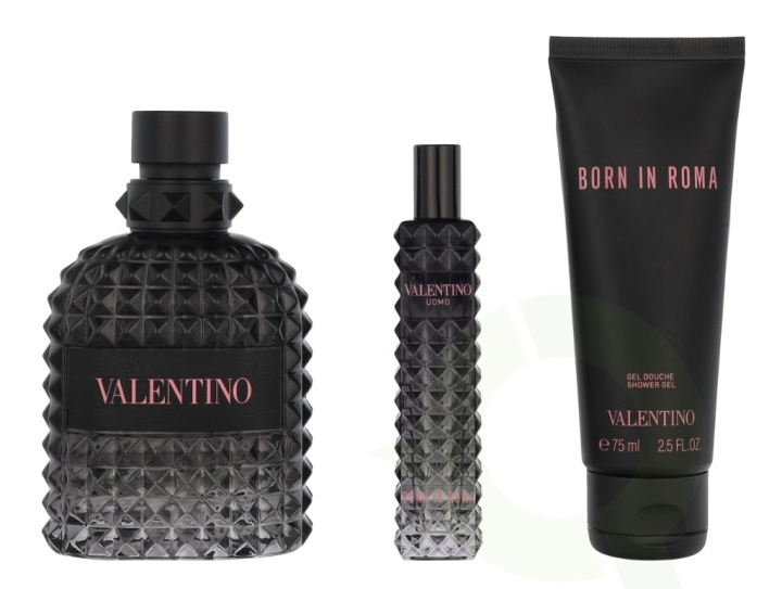 Valentino Uomo Born In Roma Giftset 190 ml Edt Spray 100ml/Shower Gel 75ml/Edt Spray 15ml ryhmässä KAUNEUS JA TERVEYS / Lahjapakkaukset / Naisten lahjapakkaukset @ TP E-commerce Nordic AB (D09436)