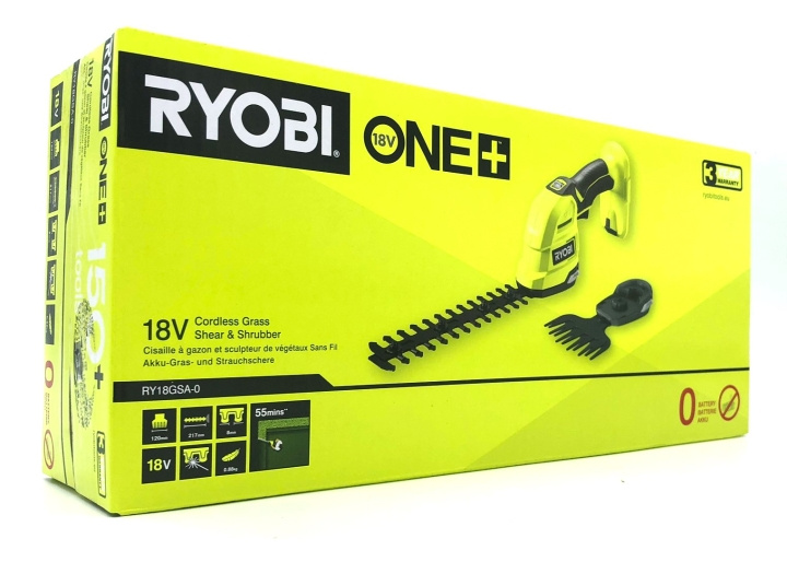 Ryobi RY18GSA-0 ONE+ 18V 2-in-1 Grass/Hedge Trimmer – Solo ryhmässä KOTI, TALOUS JA PUUTARHA / Työkalut & Tee itse / Muut sähkötyökalut @ TP E-commerce Nordic AB (D10127F)