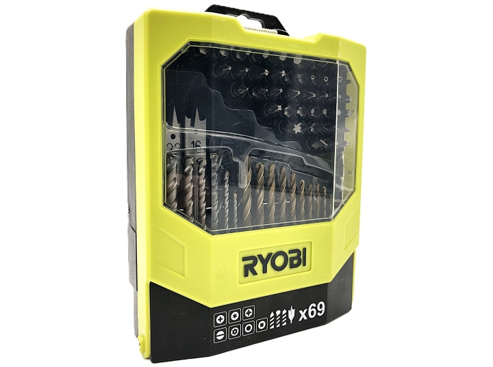 Ryobi RAK69MIX Screwdriver and Drill Bit Set Drill Drill/Driver ryhmässä KOTI, TALOUS JA PUUTARHA / Työkalut & Tee itse / Muut Työkalut & Tarvikkeet @ TP E-commerce Nordic AB (D10174)