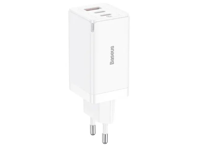 Baseus GaN5 Pro strömförsörjningsadapter 65Watt Valkoinen ryhmässä ÄLYPUHELIMET JA TABLETIT / Laturit & Kaapelit / Seinälaturi / Seinälaturi Type C @ TP E-commerce Nordic AB (D10245)