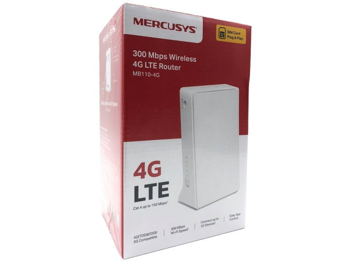 TP-Link Mercusys MB110-4G V1 wireless router Desktop ryhmässä TIETOKOONET & TARVIKKEET / Verkko / Reititin @ TP E-commerce Nordic AB (D10573)