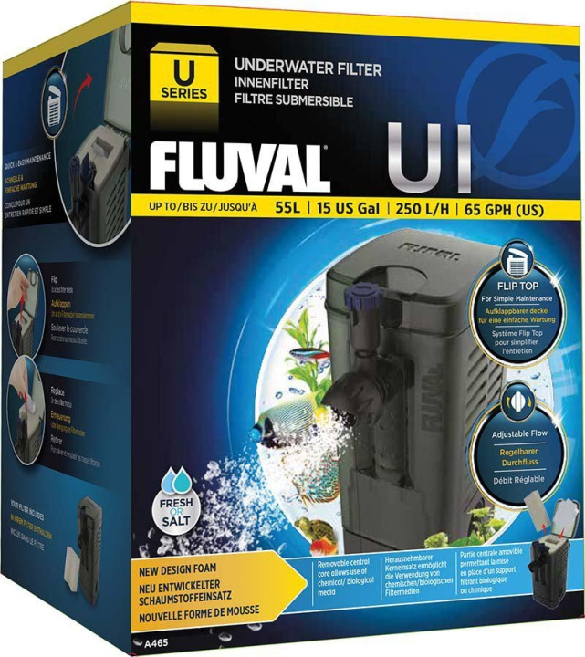 Fluval Internal Filter U1 200L/H For Aquariums <55L - (126.2465) ryhmässä KOTI, TALOUS JA PUUTARHA / Lemmikkitarvikkeet / Akvaariotarvikkeet @ TP E-commerce Nordic AB (D10731)