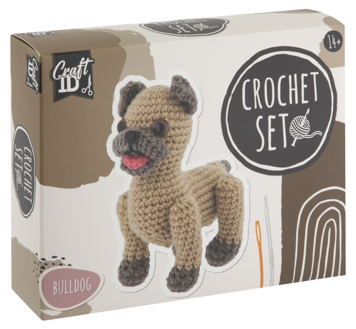 Craft ID Virkkaussarja - Bulldoggi (CR1714) ryhmässä LELUT, TUOTTEET LAPSILLE JA VAUVOILLE / Leikkikalut, Askartelu &Pelit / Käsityöt @ TP E-commerce Nordic AB (D10766)