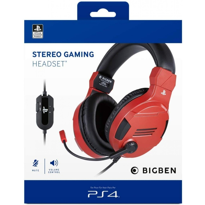 Bigben playstation 4 HW Bigben Stereo Gaming Headset v3 (punainen) ryhmässä KODINELEKTRONIIKKA / Pelikonsolit & Tarvikkeet / Sony PlayStation 4 @ TP E-commerce Nordic AB (D11019)