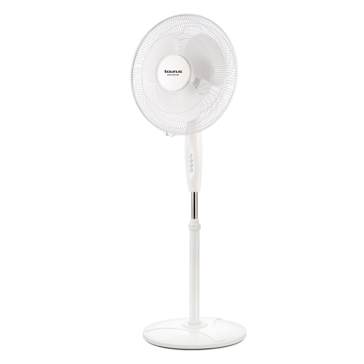 Taurus Seisontatuuletin Greco 16 Pure Valkoinen 40cm ryhmässä KOTI, TALOUS JA PUUTARHA / Tuulettimet ja ilmastointilaitteet / Lämpöpuhaltimet @ TP E-commerce Nordic AB (D11368)