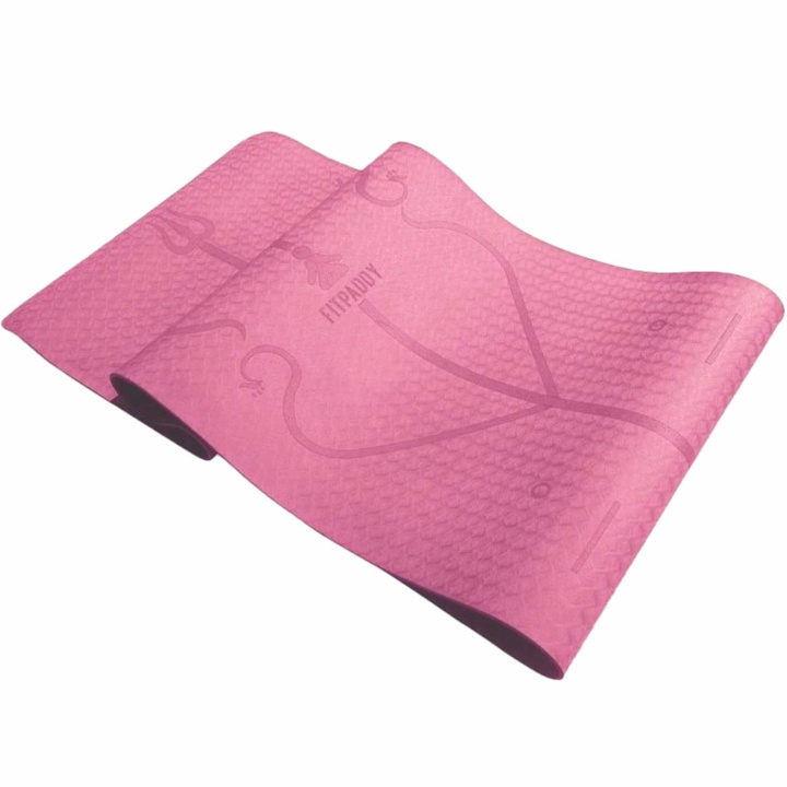 Fitpaddy Yoga Mat Rosa ryhmässä URHEILU, VAPAA-AIKA JA HARRASTUS / Kuntoilutarvikkeet / Muut @ TP E-commerce Nordic AB (D11518)