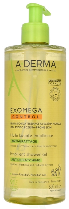 A-Derma Exomega Control Emollient Shower Oil 500 ml ryhmässä KAUNEUS JA TERVEYS / Ihonhoito / Kehon hoito / Kylpy- ja suihkugeelit @ TP E-commerce Nordic AB (D11644)