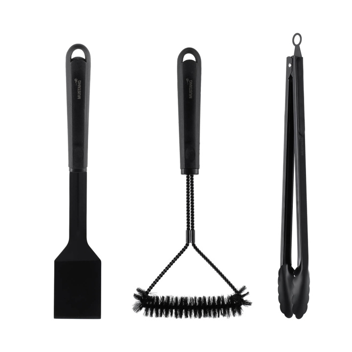 Mustang Grill Tool Set 3 pcs Black Line ryhmässä KOTI, TALOUS JA PUUTARHA / Puutarhatuotteet / Grillit & grillitarvikkeet @ TP E-commerce Nordic AB (D12000)