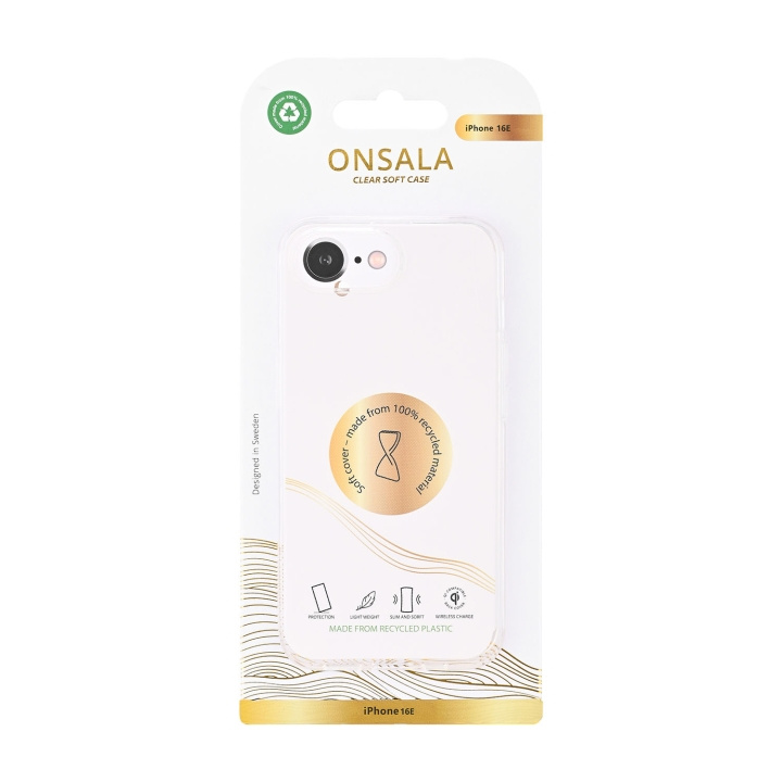 Onsala Mobiilikuori iPhone 16E Kierrätetty TPU Transparent ryhmässä ÄLYPUHELIMET JA TABLETIT / Puhelimen suojakotelo / Apple / iPhone 16 @ TP E-commerce Nordic AB (D12003)