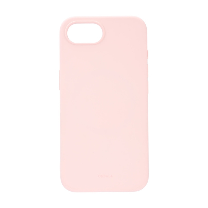 Onsala Mobiilikuori iPhone 16E Takapuoli Silikonituntumalla Kierrätetty MagSerie Chalk Pink ryhmässä ÄLYPUHELIMET JA TABLETIT / Puhelimen suojakotelo / Apple / iPhone 16 @ TP E-commerce Nordic AB (D12014)