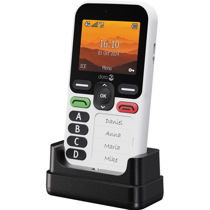 Doro Leva X10 Vit/Svart ryhmässä ÄLYPUHELIMET JA TABLETIT / Kännykät & smartphones @ TP E-commerce Nordic AB (D12055)