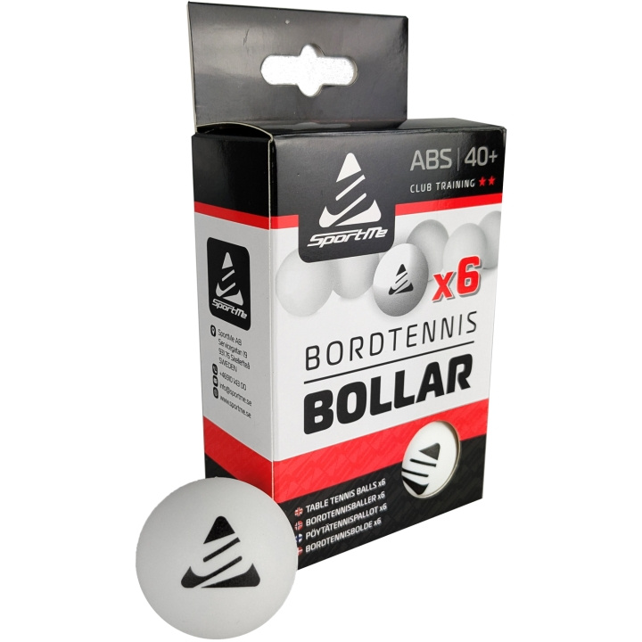 SportMe Bordtennisbollar 6 St Vita ryhmässä URHEILU, VAPAA-AIKA JA HARRASTUS / Urheiluvälineet @ TP E-commerce Nordic AB (D12056)