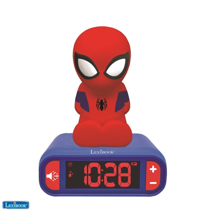 Lexibook Spider-Man - Herätyskello, jossa on yövalo 3D (RL800SP) ryhmässä KOTI, TALOUS JA PUUTARHA / Kellot ja laskimet / Herätyskellot @ TP E-commerce Nordic AB (D12194)
