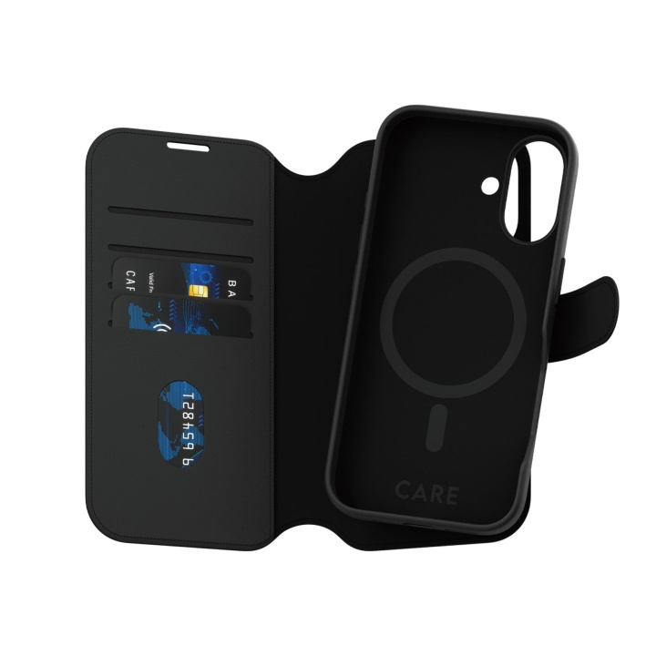 CARE by PanzerGlass - Kotelo Two-in-One Wallet w. MagSafe - iPhone 16 ryhmässä ÄLYPUHELIMET JA TABLETIT / Puhelimen suojakotelo / Apple / iPhone 16 @ TP E-commerce Nordic AB (D12564)