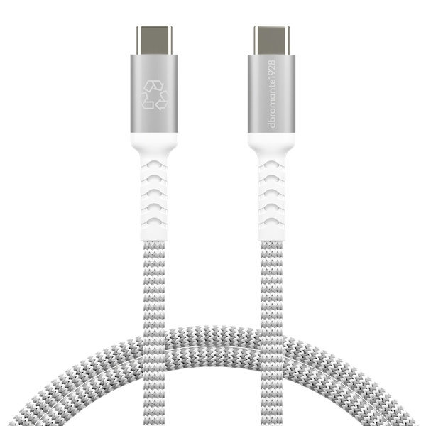 dbramante1928 Punottu USB-C-USB-C-kaapeli - 1,2 m - harmaa ryhmässä TIETOKOONET & TARVIKKEET / Kaapelit & Sovittimet / USB / USB-C @ TP E-commerce Nordic AB (D12636)