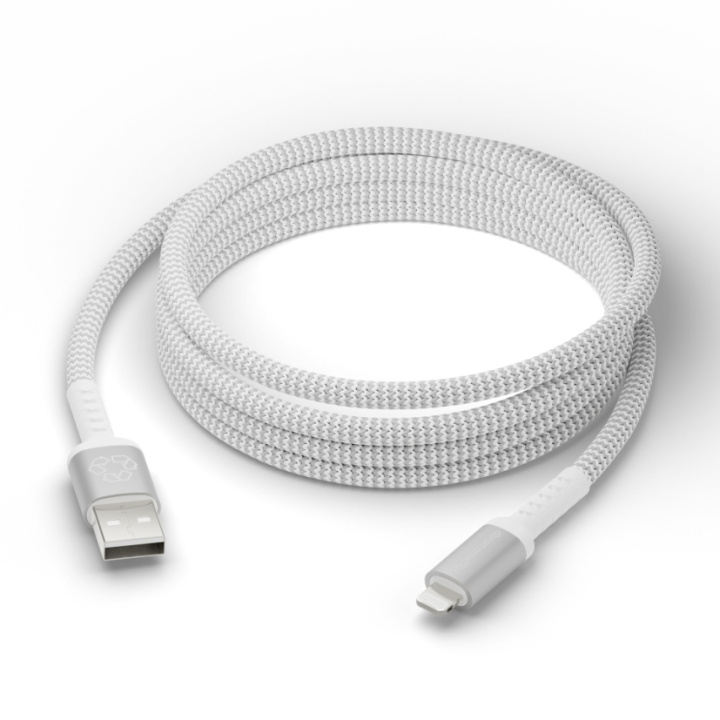 dbramante1928 Re-charge - BRD-kaapeli - USB-A Lightningiin, 2,5m - Valkoinen ryhmässä TIETOKOONET & TARVIKKEET / Kaapelit & Sovittimet / USB / USB-C @ TP E-commerce Nordic AB (D12691)