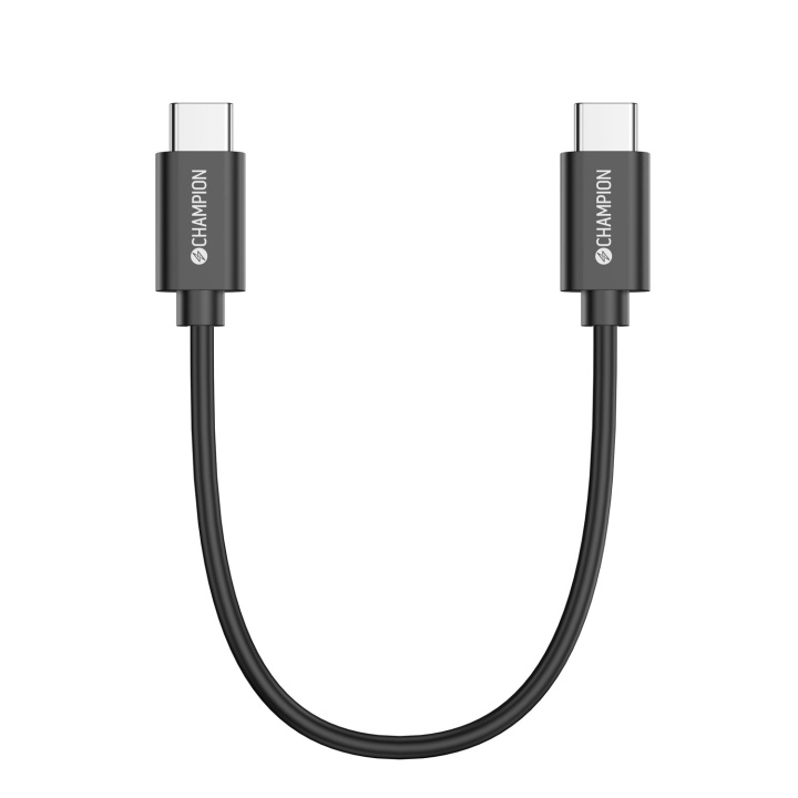 Champion USB-C Kabel 30cm Svart ryhmässä TIETOKOONET & TARVIKKEET / Kaapelit & Sovittimet / USB / USB-C @ TP E-commerce Nordic AB (D12966)
