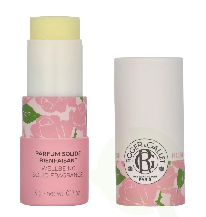 Roger & Gallet Rose Wellbeing Solid Fragrance Stick 5 g ryhmässä KAUNEUS JA TERVEYS / Meikit / Huulet / Huulivoide @ TP E-commerce Nordic AB (D13025)