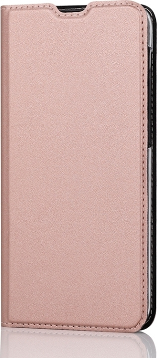 Wave BookCase -suojakotelo, Samsung Galaxy A10, ruusukulta ryhmässä ÄLYPUHELIMET JA TABLETIT / Puhelimen suojakotelo / Samsung @ TP E-commerce Nordic AB (D13265)