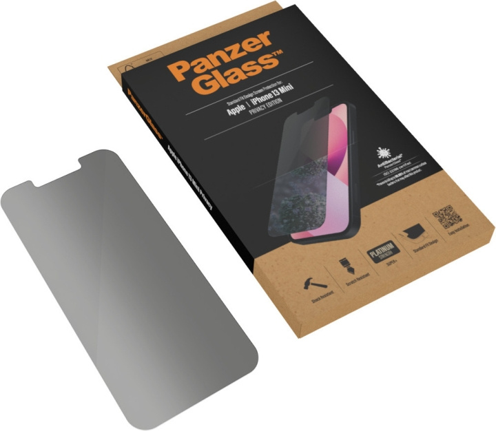 PanzerGlass Privacy -panssarilasi, iPhone 13 mini ryhmässä ÄLYPUHELIMET JA TABLETIT / Puhelimen suojakotelo / Apple / iPhone 13 Mini @ TP E-commerce Nordic AB (D13438)