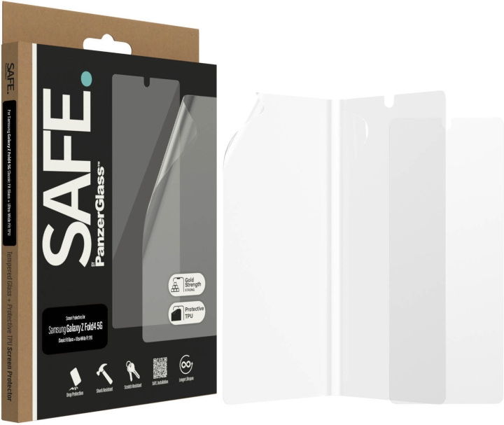 SAFE by PanzerGlass -suojakalvo, Samsung Galaxy Z Fold4 5G ryhmässä ÄLYPUHELIMET JA TABLETIT / Puhelimen suojakotelo / Samsung @ TP E-commerce Nordic AB (D13453)