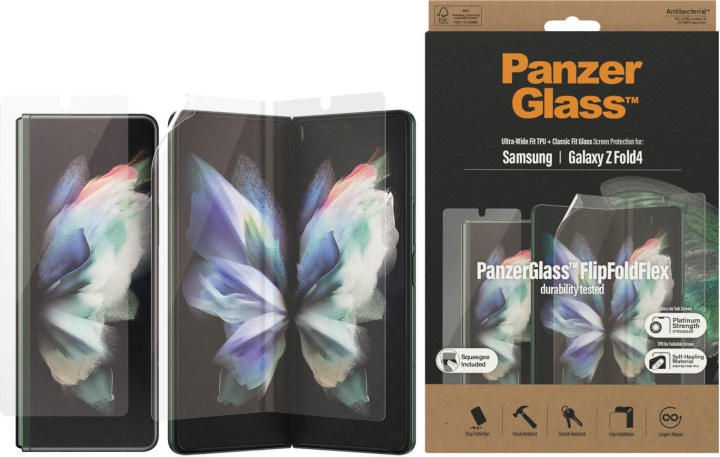 PanzerGlass suojakalvo, Samsung Galaxy Z Fold4 5G / Fold5 5G ryhmässä ÄLYPUHELIMET JA TABLETIT / Puhelimen suojakotelo / Samsung @ TP E-commerce Nordic AB (D13462)