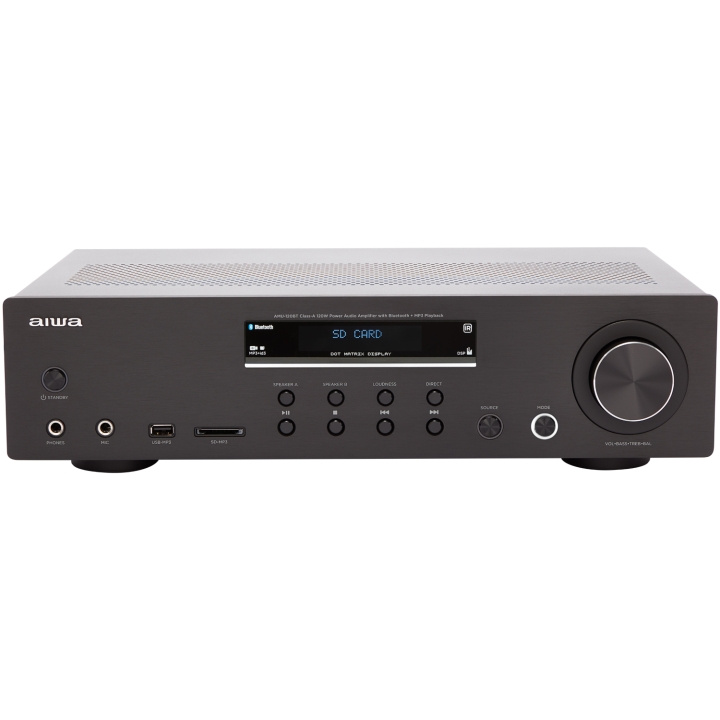 AIWA Förstärkare med Bluetooth 2 x 60 Watt RMS Svart ryhmässä KODINELEKTRONIIKKA / Ääni & Kuva / Kotiteatteri, HiFi ja kannettavat / Vahvistin & Receiver @ TP E-commerce Nordic AB (D13539)